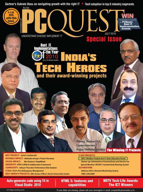 PCQuest Cover Showing Manoj Jhalani